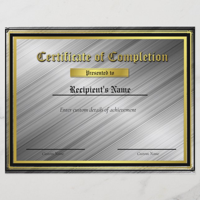 Papier Certificat d'indicateur de ligne bleue mince perso (Devant)