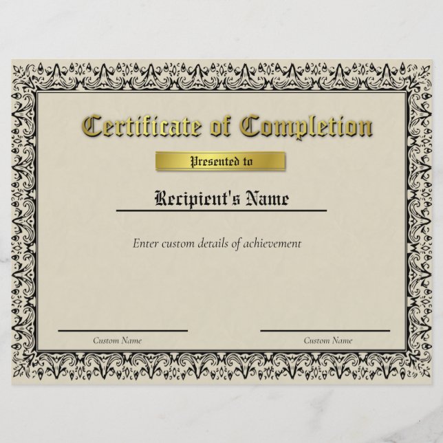 Papier Certificat d'indicateur de ligne bleue mince perso (Devant)