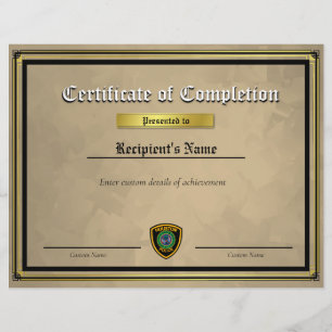 Papier Certificat d'indicateur de ligne bleue mince perso