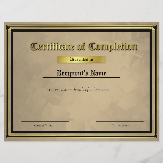 Papier Certificat d'indicateur de ligne bleue mince perso (Devant)