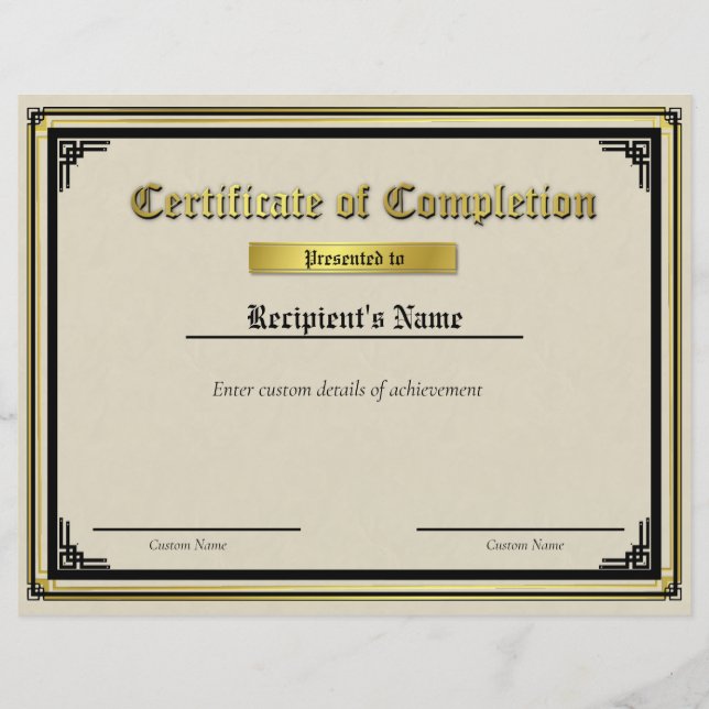 Papier Certificat d'indicateur de ligne bleue mince perso (Devant)