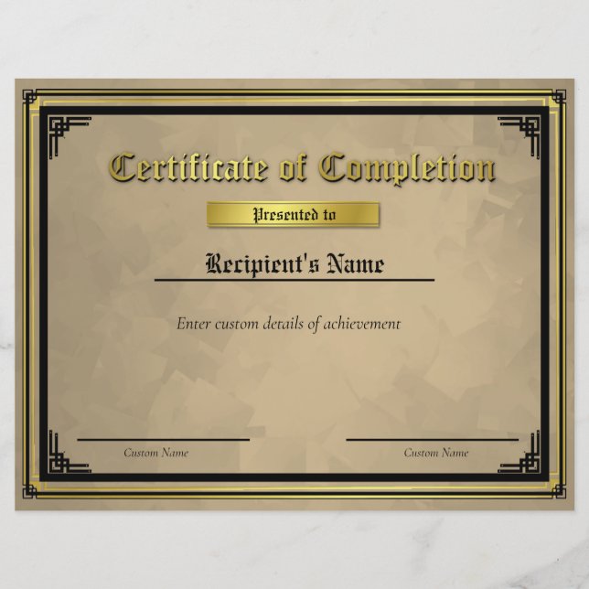 Papier Certificat d'indicateur de ligne bleue mince perso (Devant)