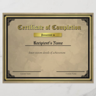 Papier Certificat d'indicateur de ligne bleue mince perso