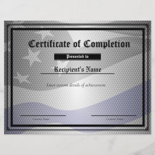 Papier Certificat d'indicateur de ligne bleue mince perso