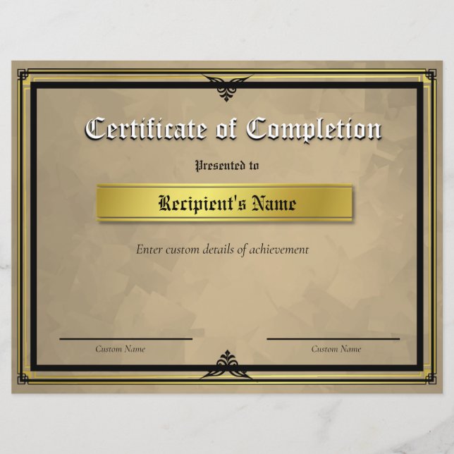 Papier Certificat d'indicateur de ligne bleue mince perso (Devant)