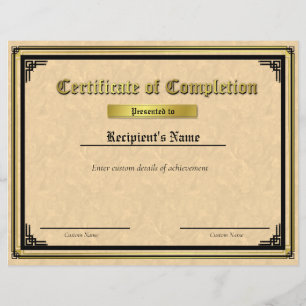 Papier Certificat d'indicateur de ligne bleue mince perso