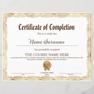 Papier Certificat d'obtention de diplôme élégant