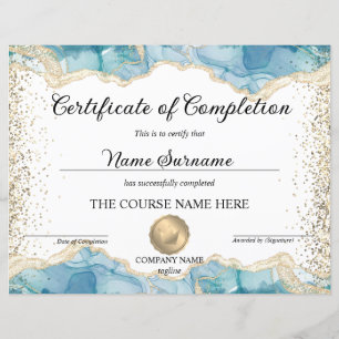 Papier Certificat d'obtention du diplôme d'obtention