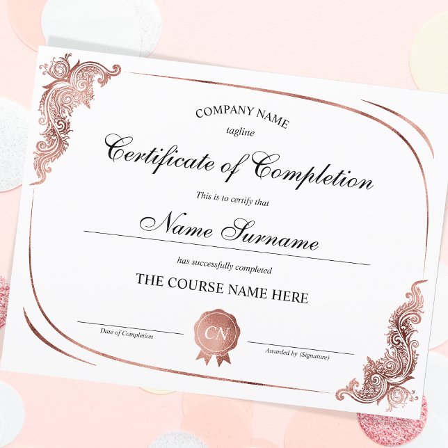 Papier Certificat d'or de luxe de fin de cours (Créateur téléchargé)