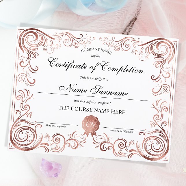 Papier Certificat d'or de luxe de fin de cours (Créateur téléchargé)