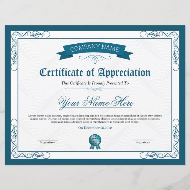 Papier Certificat multifonction (Devant)