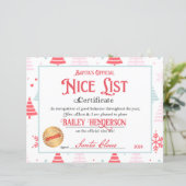 Papier Certificat Nice Personnalisé Du Père Noël (Debout devant)