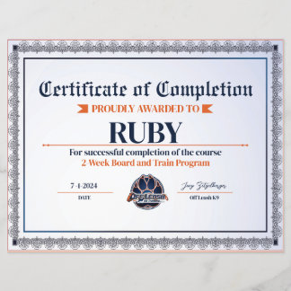 Papier Certificat OLK9 #12