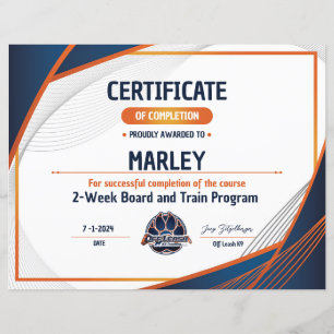 Papier Certificat OLK9 #9