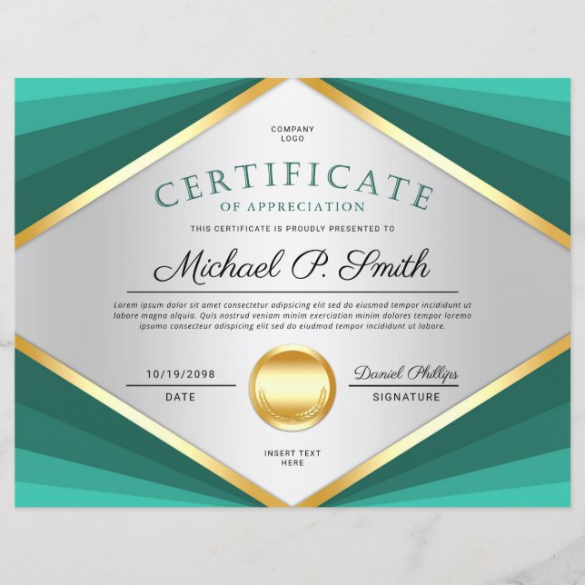 Papier Certificat professionnel de reconnaissance (Devant)