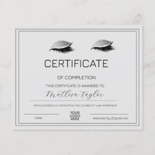 Papier Certificat simple d'achèvement Ajouter un logo per