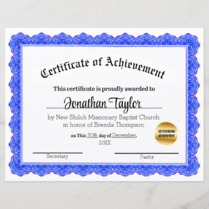 Papier Certificat traditionnel de bourse d'études