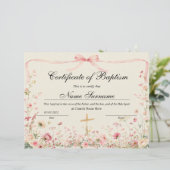Papier Certificate of Baptism, Baby Dedication (Debout devant)
