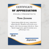 Papier Certificate of Completion & APPRECIATION Template (Devant)