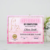Papier Certificate of Completion Template, Body Sculpting (Debout devant)