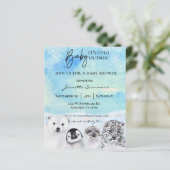 Papier C'est Froid Dehors Bébé Shower Animal Arctique D'h (Debout devant)