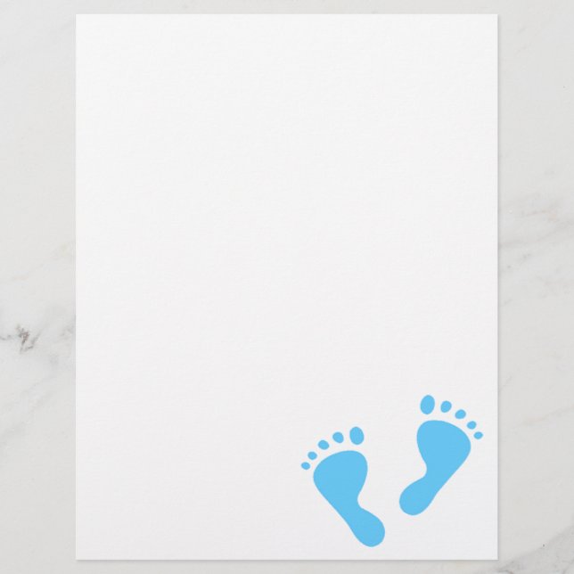Papier C'est un garçon - Pieds Bébés Bleus (Devant)