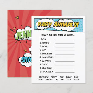 Papier C'est un jeu de bébés animaux super-héros de bande