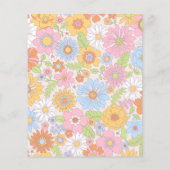 Papier c'est une fille baby shower rétro invitation flora (Dos)