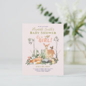 Papier C'est une FILLE ! Cute Woodland Baby Animals Douch (Debout devant)