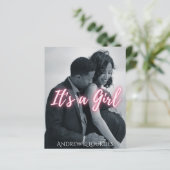 Papier C'est une photo élégante rose pour fille (Debout devant)