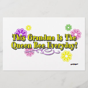 Papier Cette Grand-Mère Est La Reine Abeille Type Quotidi