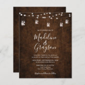 Papier Chaîne BUDGET Lumière Mason Jar Rustique Mariage e (Devant / Derrière)