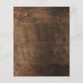 Papier Chaîne de bois rustique illumine mariage Enregistr (Dos)