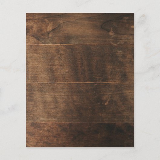 Papier Chaîne de bois rustique illumine mariage Enregistr (Dos)