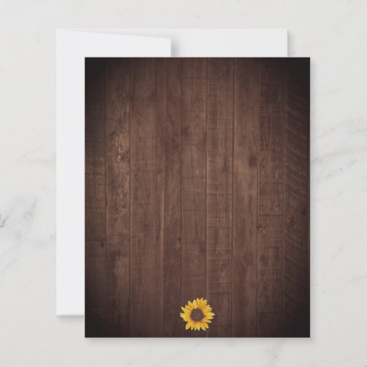 Papier Chaîne de tournesol rustique Lumières Monogramme M (Dos)