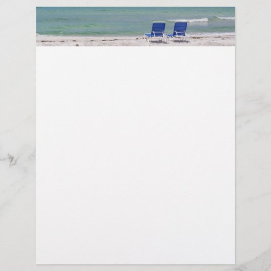 Papier Chaises sur le Beach Letterhead (Devant)