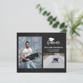 Papier Chaleur budgétaire du secondaire - Faire-part noir (Debout devant)