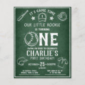 Papier Chalkboard moderne Baseball Budget 1er anniversair (Devant)