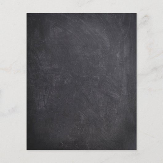 Papier Chalkboard Skull Gold Halloween Enregistrer la dat (Dos)