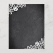 Papier Chalkboard Sunflower Budget Faire-part de mariage (Dos)