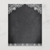 Papier Chalkboard Sunflowers Budget Faire-part de mariage (Dos)
