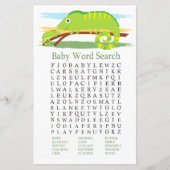 Papier Chameleon Baby shower Word Recherche Jeu (Devant)