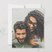 Papier Champagne Blush PHOTO Faire-part de mariage QR Cod (Dos)