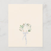 Papier Champagne Blush Roses Boho BUDGET Mariage Inviter (Dos)