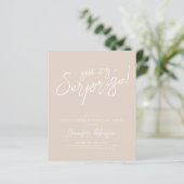 Papier Champagne moderne Surprise Sweet 16 Invitations (Debout devant)