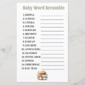 Papier Champignons Bébé Mot Scramble (Devant)