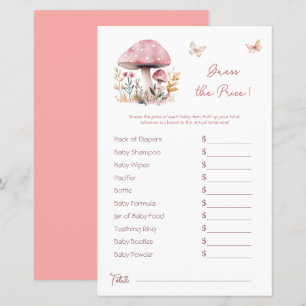 Papier Champignons de bois Baby shower rose Prix Devis