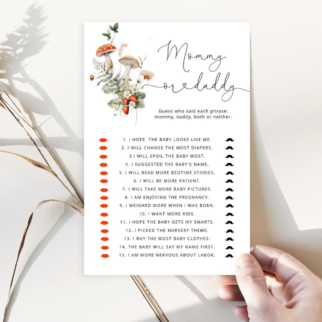 Papier Champignons de chute qui dit ça maman ou papa jeu (Créateur téléchargé)