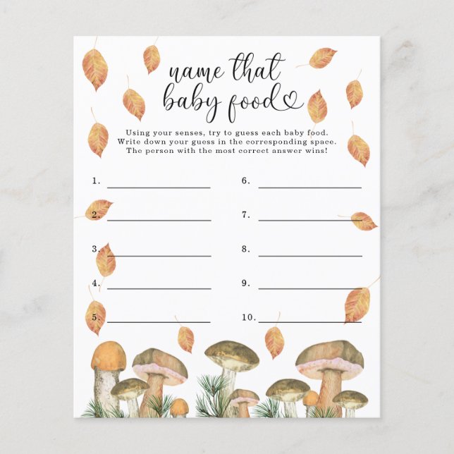 Papier Champignons de forêt - Nom de ce jeu d'aliments po (Devant)