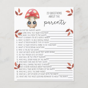Papier Champignons mignons - 20 Questions sur les parents